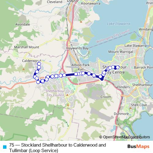 75 bus Line Map