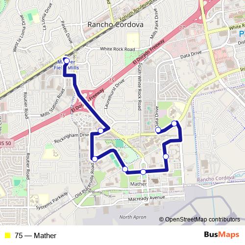 75 bus Line Map