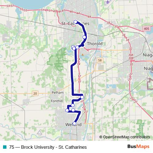 75 bus Line Map