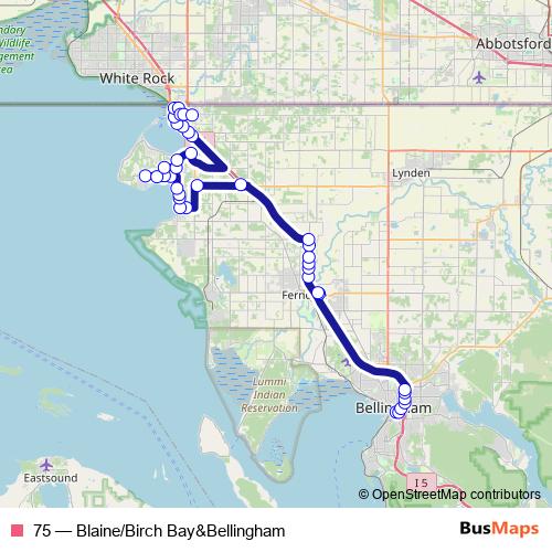 75 bus Line Map