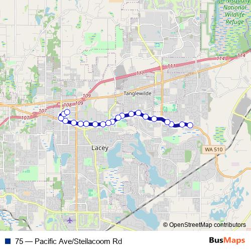 75 bus Line Map