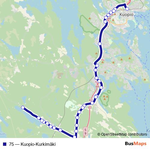 75 bus Line Map