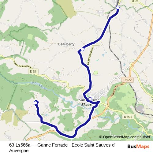 63-Ls566a bus Line Map