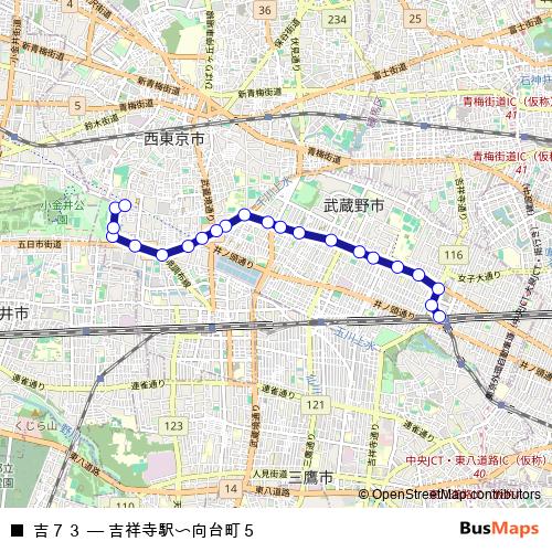 吉７３ bus Line Map