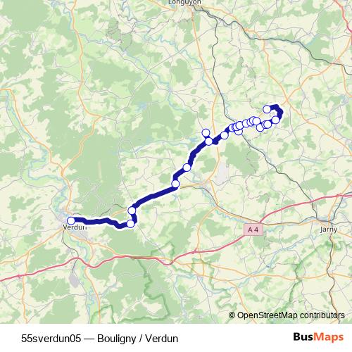 55sverdun05 bus Line Map