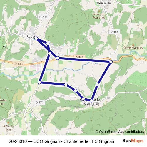 26-23010 bus Line Map