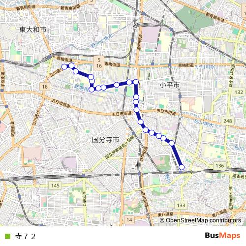 寺７２ bus Line Map