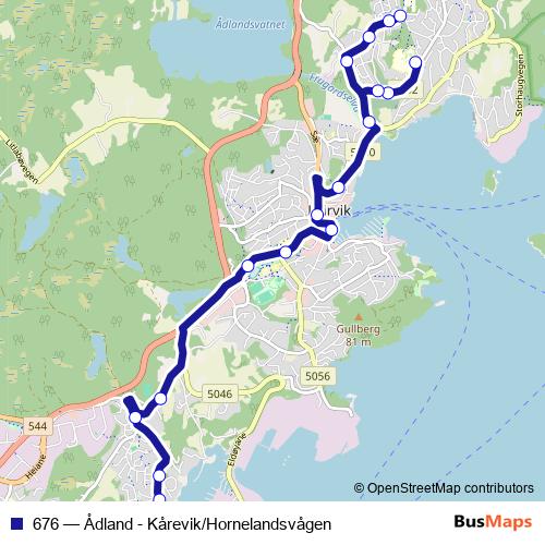 676 bus Line Map