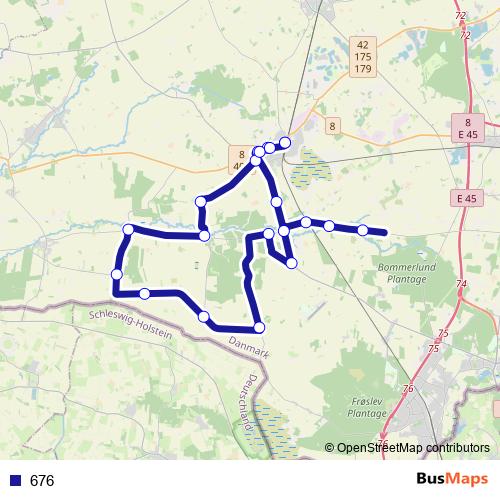 676 bus Line Map
