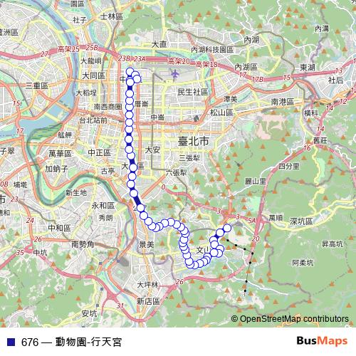 676 bus Line Map