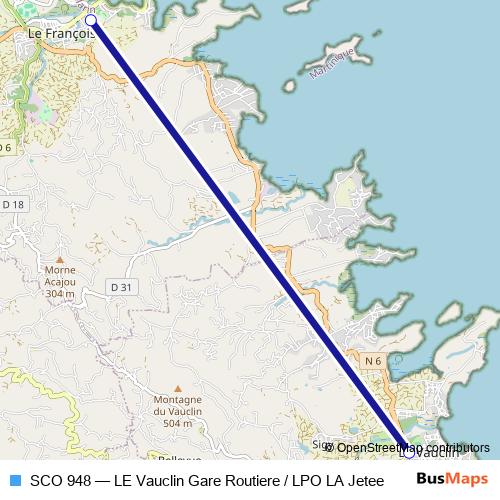 SCO 948 bus Line Map