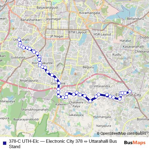 378-C UTH-Elc bus Line Map