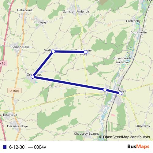 6-12-301 bus Line Map