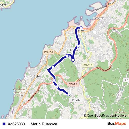 Xg625039 bus Line Map