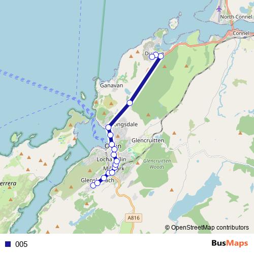 005 bus Line Map