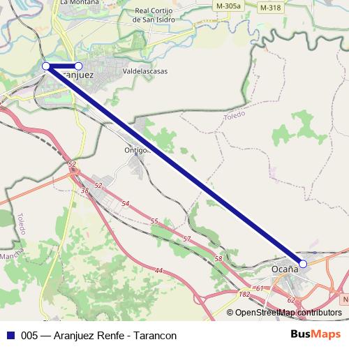 005 bus Line Map