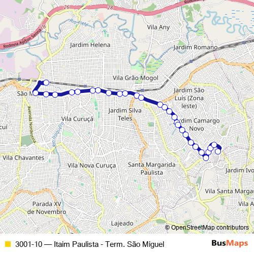 3001-10 bus Line Map