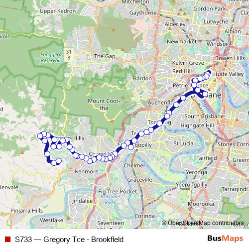 S733 bus Line Map