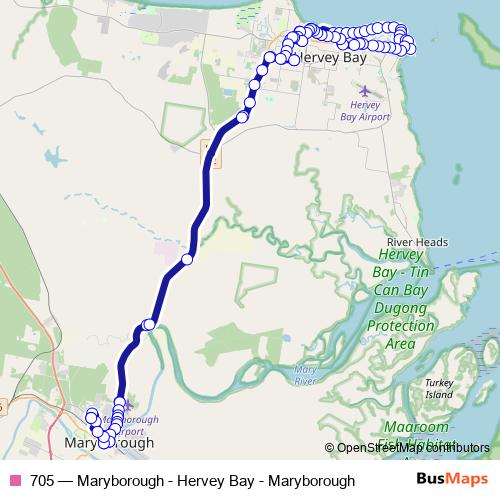 705 bus Line Map