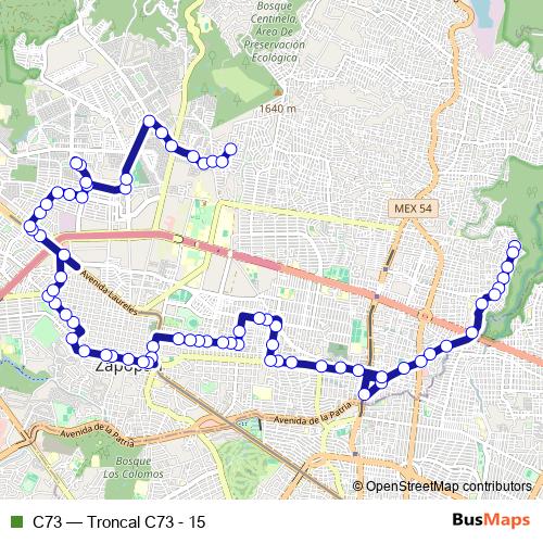 C73 bus Line Map