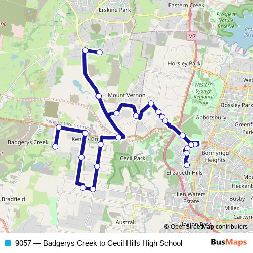9057 bus Line Map
