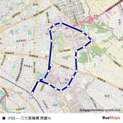 小03 bus Line Map