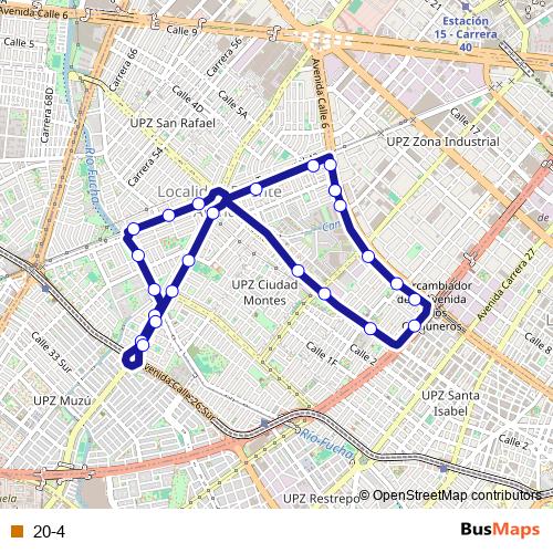 20-4 bus Line Map