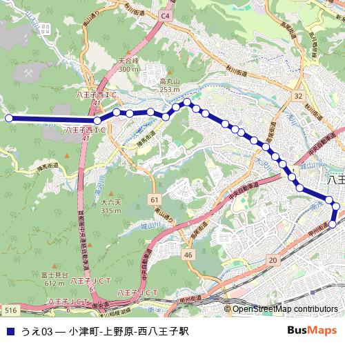 うえ03 bus Line Map