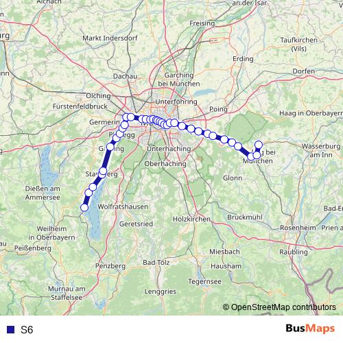 S6 rail Line Map