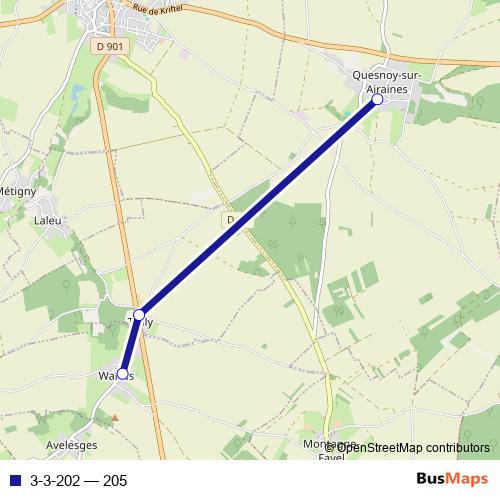 3-3-202 bus Line Map