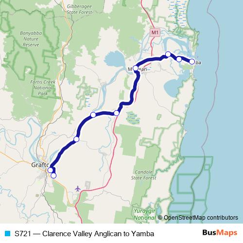 S721 bus Line Map