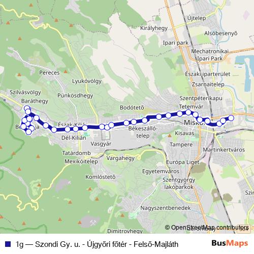 1g bus Line Map