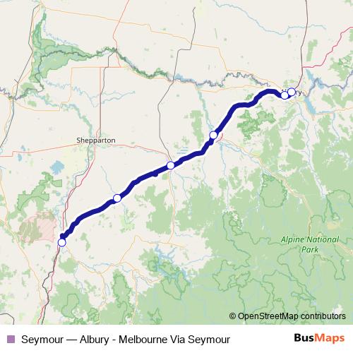 Seymour bus Line Map