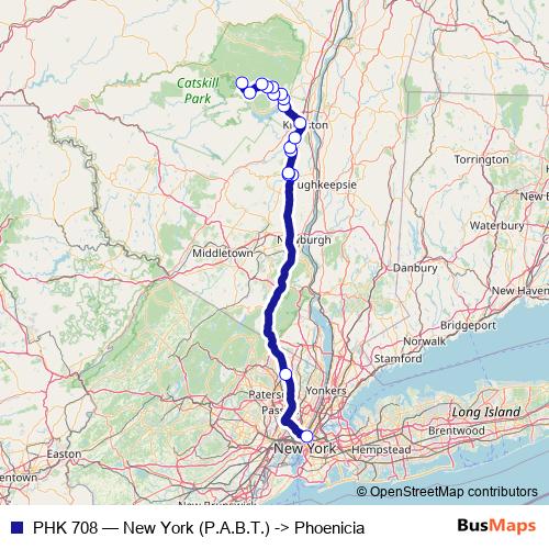 PHK 708 bus Line Map