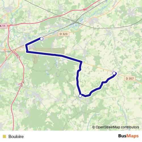 Bouloire bus Line Map