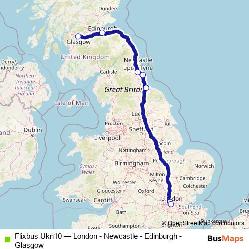 Flixbus Ukn10 bus Line Map