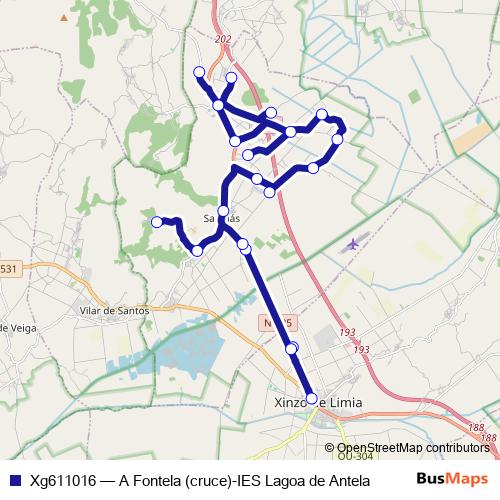 Xg611016 bus Line Map