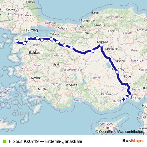 Flixbus Kk0719 bus Line Map