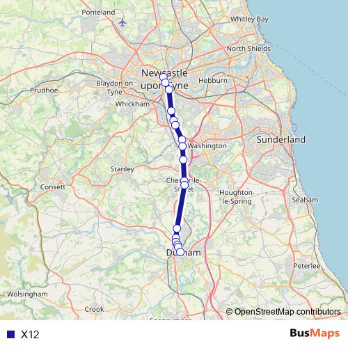 X12 bus Line Map