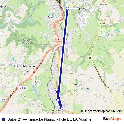 Satps 21 bus Line Map