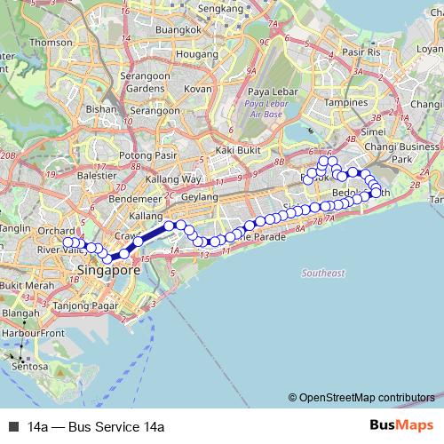 14a bus Line Map