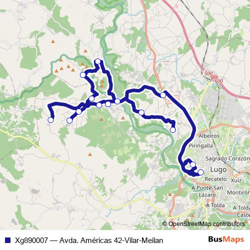 Xg890007 bus Line Map