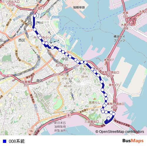 008계통 bus Line Map