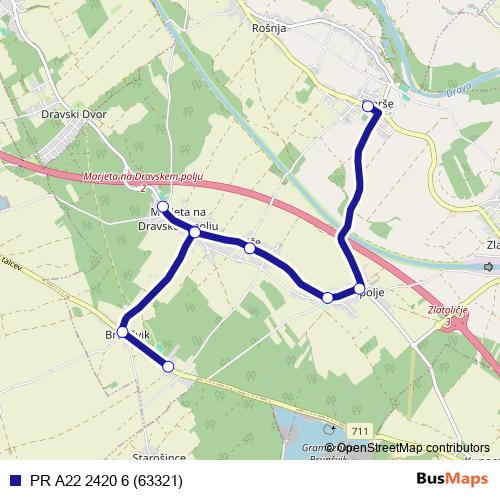 PR A22 2420 6 (63321) bus Line Map