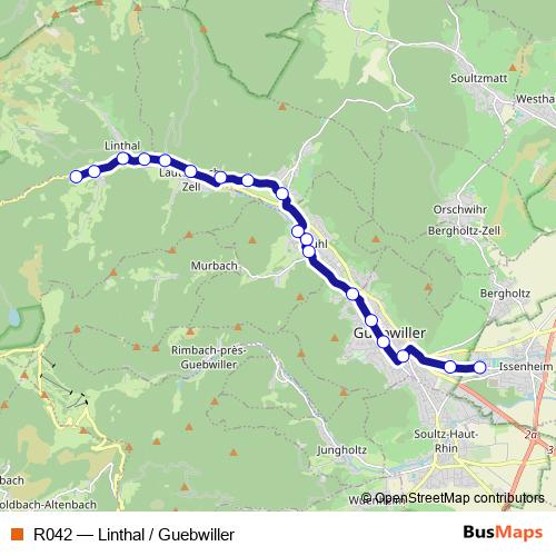 R042 bus Line Map