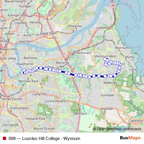 899 bus Line Map