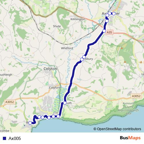 Ax005 bus Line Map
