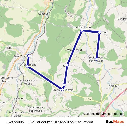 52sbou05 bus Line Map
