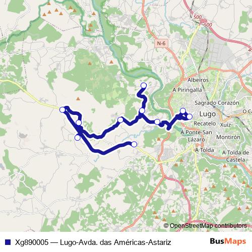 Xg890005 bus Line Map