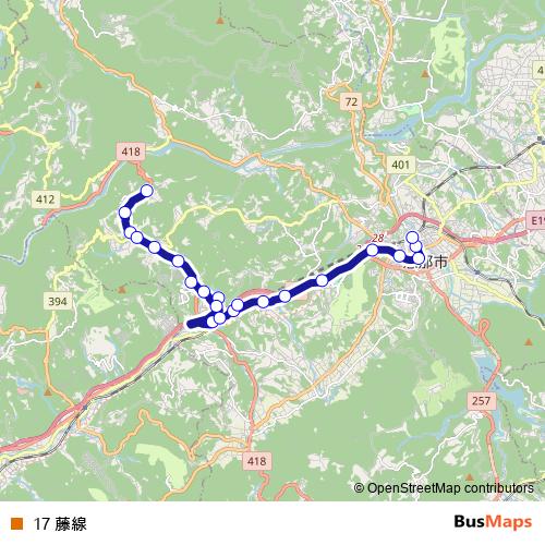 17 藤線 bus Line Map